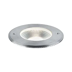 Outdoor LED Boden-Einbauleuchte VANEA, IP67, Ø 10cm, 230V, 3.5W 3000K 160lm 93°, schaltbar, Seeluft-beständig, Aluminium