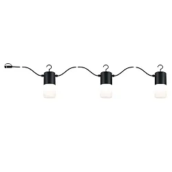 LED Leuchtenkette PLUG&SHINE TUBS, E14, 3x2W, 3000K, 160lm, IP44, 24V, anthrazit