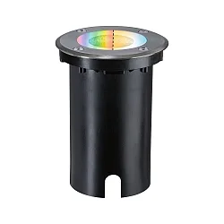 LED Outdoor Smart Home Bodeneinbauleuchte FLOOR RGBW ZigBee, rund, 230V, 9W, 2700-6500K, 300lm, IP67, schwarz