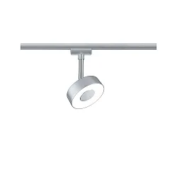 1-Phasen LED Strahler URAIL CIRCLE, 230V, 5W 2700K 208lm, verstellbar, Chrom matt