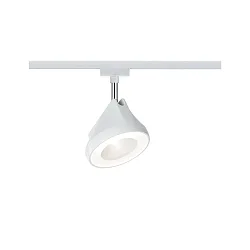 1-Phasen LED Schienenspot URAIL ARENA, 230V, 15W 2700K 1180lm 84°, dimmbar, Metall, Weiß / Chrom