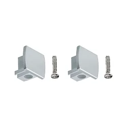 URail Endkappen-Set (2er-Pack), inkl. Schrauben, Chrom matt