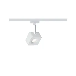 1-Phasen LED Schienenspot URAIL CUBE, 230V, 8W 2700K 770lm 65°, dimmbar, Weiß / Chrom