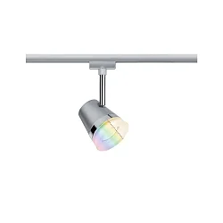 1-Phasen LED Schienenspot URAIL ZIGBEE CONE RGBW, inkl. GU10-Leuchtmittel 5.5W RGBW 350lm 36°, Chrom matt