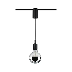 URail Pendeladapter Universal, kurz, 230V, max. 50W, Kabel-Ø max. 7mm, belastbar bis 3kg, Metall / Kunststoff, Schwarz matt