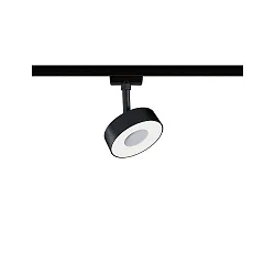 1-phase spot URAIL CIRCLE LED IP20, black matt dimmable