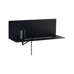 wall luminaire DEVARA E27 IP20, black dimmable