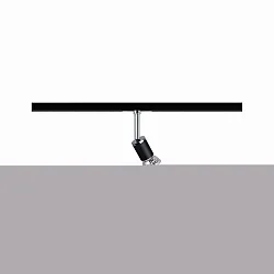 1-Phasen Schienenspot URAIL PURE II, 230V, GU10 max.10W, dreh- und neigbar, Schwarz matt / Chrom