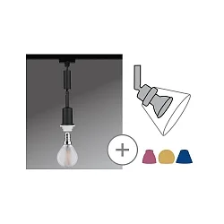 1-Phasen Pendelleuchte URAIL DECOSYSTEMS, 230V, E14 max. 20W, ohne Schirm, Schwarz matt
