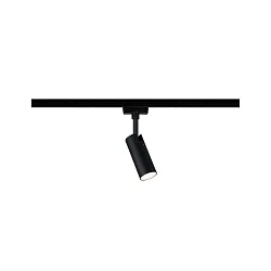 1-Phasen LED Schienenspot URAIL TUBO, 230V, 4.5W 3000K 160lm, dreh- und neigbar, Schwarz matt
