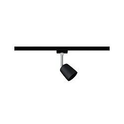 1-Phasen Schienenspot URAIL COVER, 230V, GU10 max.10W, dreh- und neigbar, Schwarz matt / Chrom