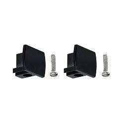 URail Universal-Endkappen, 2er Pack , Kunststoff, Schwarz matt