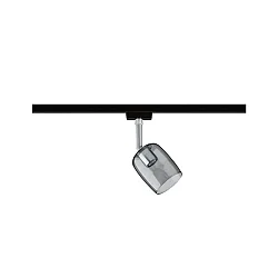 1-Phasen Schienenspot URAIL BLOSSOM, 230V, G9 max. 10W, Metall / Glas, Schwarz matt / Rauchglas