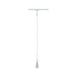 1-Phasen Pendelleuchte URAIL DECOSYSTEMS, 230V, E14 max. 20W, Metall / Kunststoff / Stoffkabel, Weiß