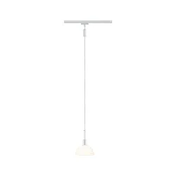 1-Phasen Pendelleuchte URAIL SARRASANI, 230V, E14 max. 20W, Weiß / Opales Glas