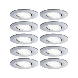 10er-Set Outdoor LED Einbauspot CALLA IP65, schwenkbar, 230V, je 6W 4000K 680lm 100°