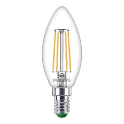 LED Filament Kerzenform MASTER LEDCandle ND DIM B35 CL GUE, E14, 2.3W 2700K 485lm 300°, schaltbar