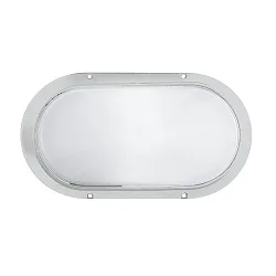 Wandleuchte SUPERDELTA OVALE, E27, 1x60W, A60, IP54, IK06, Glas opal, elfenbein