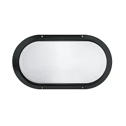 Wandleuchte SUPERDELTA 33, E27, 1x75W, A60, IP54, IK06, schwarz / Glas opal