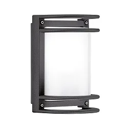 Wandleuchte NIKKO+21, E27, 1x60W, A60, IP65, IK05, anthrazit / Glas opal