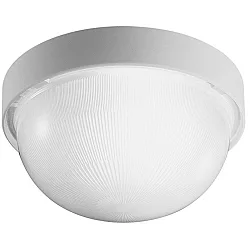 Wand- und Deckenleuchte DROP 20, E27, 1x60W, A60, IP43, IK08, weiß / Glas opal
