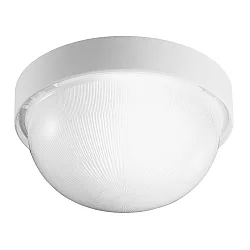 Wand- und Deckenleuchte DROP 25, E27, 1x100W, A60, IP43, IK08, weiß / Glas opal