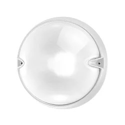 Wand- und Deckenleuchte CHIP TONDO 30, E27, 1x30W, TC-TSE, IP55, IK06, Glas opal, weiß