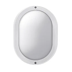 Wand- und Deckenleuchte EKO 19, E27, 1x15W, TC-TSE, IP44, IK06, Glas opal, weiß