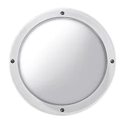 Wand- und Deckenleuchte EKO 26, E27, 1x23W, TC-TSE, IP44, IK06, Glas opal, weiß