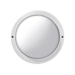 Wand- und Deckenleuchte EKO 21, E27, 1x15W, TC-TSE, IP44, IK06, Glas opal, weiß