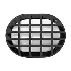 Wandleuchte EKO+19/G, E27, 1x60W, A60, IP66, IK10, anthrazit / Glas opal