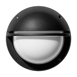 Wand- und Deckenleuchte EKO+21 GRILL, E27, 1x40W, A60, IP66, IK06, anthrazit / Glas opal