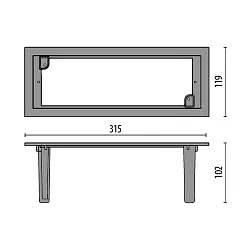 Adapter für LED Wandeinbauleuchte INSERT+ 2, anthrazit