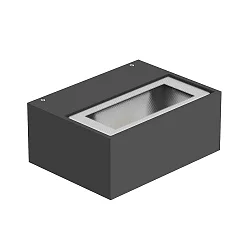 LED Wandleuchte ORION H M, 5,5W, 4000K, 259lm, IP65, IK06, statisch, Glas transparent, anthrazit