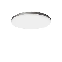 LED Wand-/Deckenleuchte WL 220 OPAL ROUND, 10/15W, 3000/4000K, 1550lm, IP20, IK05, statisch, aluminium / opal