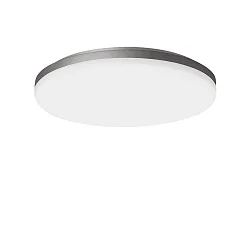 LED Wand-/Deckenleuchte WL 270 OPAL ROUND, 18/24W, 3000/4000K, 2650lm, IP20, IK05, statisch, silber / opal