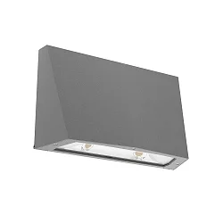 LED Wandleuchte SHIELD+ 2, 52W, 3000K, 5518lm, IP66, IK09, statisch, anthrazit / Glas transparent