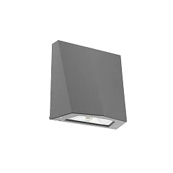 LED Wandleuchte SHIELD+ 1 MULTIPOWER, 27W, 4000K, 3072lm, IP66, IK07, statisch, anthrazit / Glas transparent