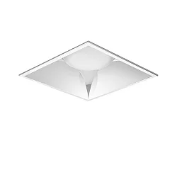 LED Downlight DL SQUARE MAXI, 14W, 4000K, 2260lm, IP20, IK07, statisch, silber / Glas transparent