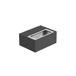 LED Wandleuchte ORION H B, 10W, 2700K, 501lm, IP65, IK06, statisch, anthrazit / Glas opal