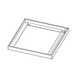 Aufbaurahmen für LED Panel PLATO SQUARE 625, weiß