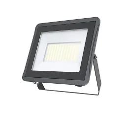 LED Flutlichtstrahler STAR 10000, IP65 IK06, Alu schwarz / Strukturglas, 100cm Kabel + Ventil, 74.1W 4000K 10000lm 100°