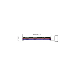 Zubehör für LED Strips Verlängerung Anschluss-Kabel 24V, RGBW, 200 cm