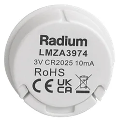 remote control REMOTE RF DOT 1ZONE WHITE 1-fold, cylindrical, with output for radio control signal (RF)