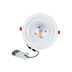 downlight GLAN XS Ø 175MM Plug&Play rigid, CCT Switch, UGR < 19, multipower IP20, white 