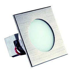LED Wall recessed spot LARA V2, square, WW, 1W, 2900K | 3200K, 55lm, IP40, iron brushed