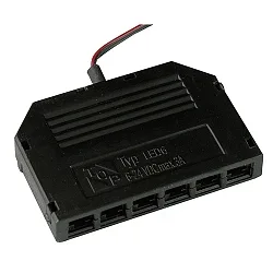 Zubehör für Einbauleuchte / KEMENTARI (SF + F + SFQ + FQ) - LED Verteiler 6-fach, IP20, 15cm Kabel, 6-24V DC, max. 3A
