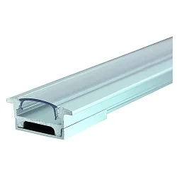 Aluminum collar profile flat 23/12K, 2m, anodised