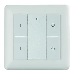Radio wall button 2 channel, 2 ZONEN, unicolour, dynamic, IP20