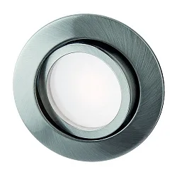 recessed luminaire SANYA AC LED round, swivelling IP40, aluminum matt, satined  6W 525lm 3000K 80° 80° CRI 80-89